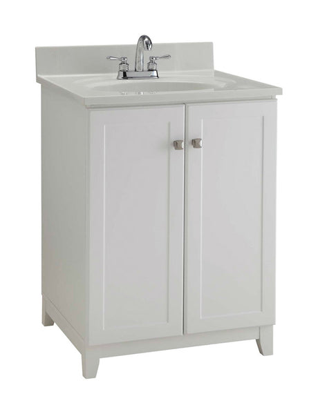 Mueble de baño individual semibrillante Shorewood de Design House, 24 pulgadas de ancho x 21 pulgadas de profundidad x 33 pulgadas de alto