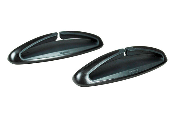 Clips para cable, color negro, paquete de 2