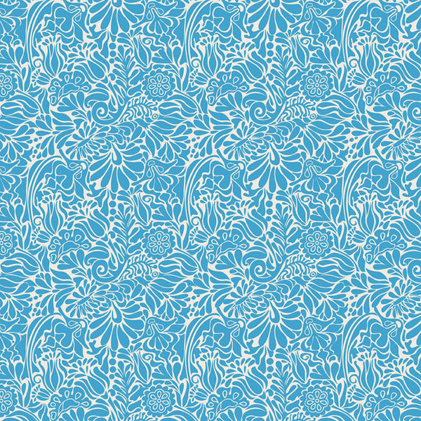 Revestimiento para estantes autoadhesivo de color azul batik de 20 pies de largo x 18 pulgadas de ancho de la marca Con-Tact