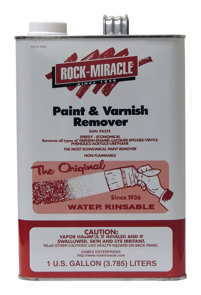 Removedor de pintura y barniz semi-pasta no inflamable Rock Miracle, 1 galón (paquete de 4)