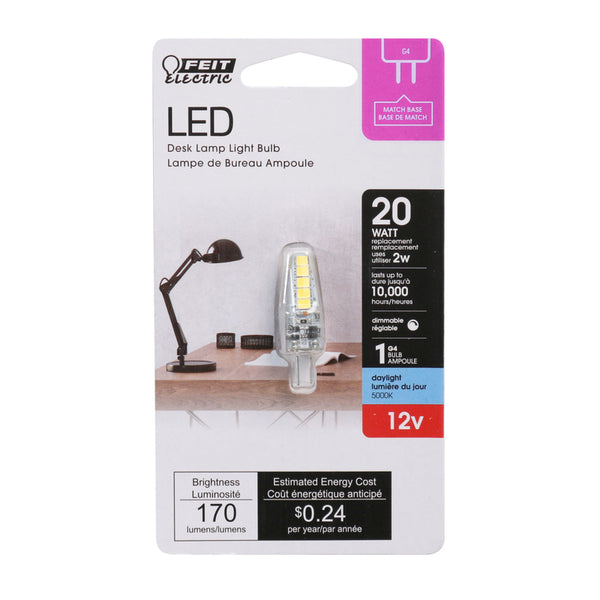 Bombilla LED Feit Electric G4, luz diurna, equivalente a 20 vatios, paquete de 1