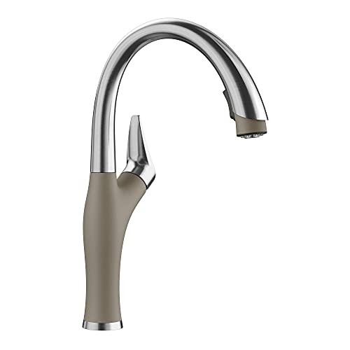 Grifo desplegable Artona de 1,5 GPM: acero PVD/trufa