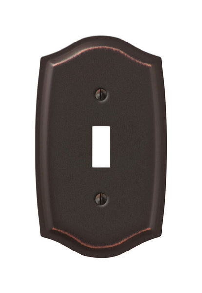 Amerelle Sonoma Aged Bronze 1 gang Stamped Steel Toggle Wall Plate 1 pk