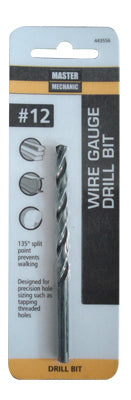 #12 3-1/2-In. Wire Gauge Drill Bit, Black Oxide