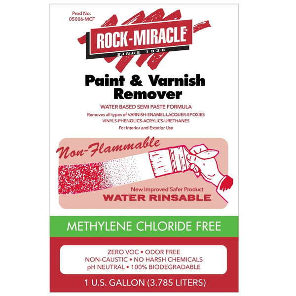 Decapante rápido de pintura y barniz no inflamable Rock Miracle, 1 galón (paquete de 4)