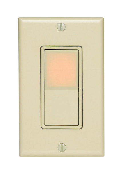 Leviton 15 amps Rocker Switch Ivory 1 pk
