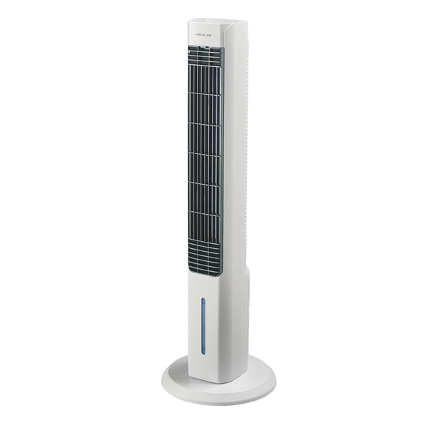 Enfriador evaporativo de plástico blanco puro Arctic Air Tower, 7,25 L x 35,5 H x 7 W in.