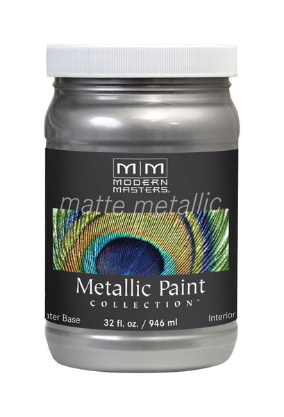 Esmalte protector platino Modern Masters de 1 cuarto de galón