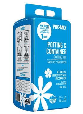 Mezcla comprimida para cultivo en macetas y contenedores Pro Mix en pacas pequeñas
