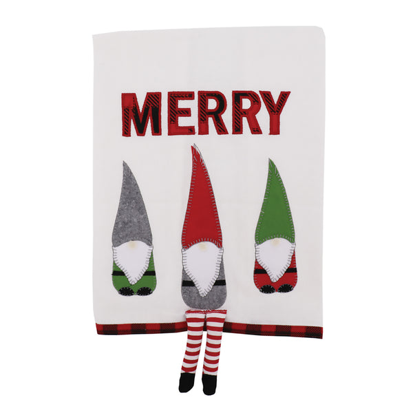DEI Multicolored Dangle Leg Dish Towel Christmas Decor (Pack of 6)