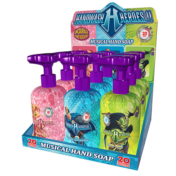 Limpiador de manos con aroma musical a limón Soap Soundz Heroes, 8,5 oz (paquete de 9)