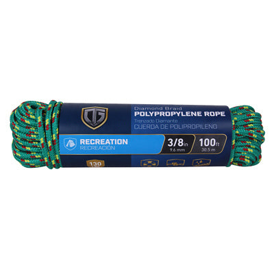 Rope, Multi-Color 16-Strand, 3/8-In. x 100-Ft.