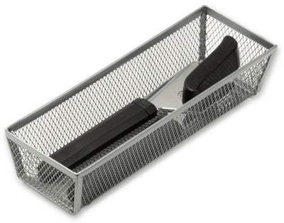 Organizador de cajones, malla de acero, 9 x 3 x 2 pulgadas.