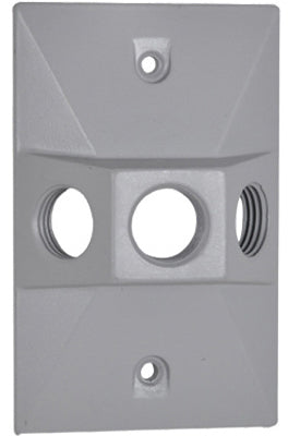 Cubierta de portalámparas rectangular resistente a la intemperie, gris