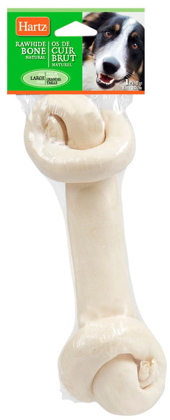 Hartz 90993 9" Natural Dental™ Rawhide Roundknot Bone