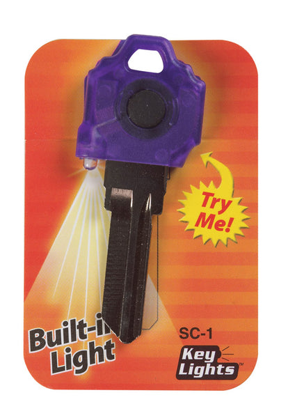 Llave en blanco para casa con linterna de Giant Concepts LLC Keylights de un solo lado para cerraduras Schlage SC1/Baldwin 1510 (paquete de 10)