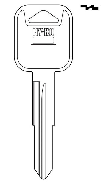 Llave en blanco Hy-Ko Automotive de doble cara para General Motors (paquete de 10)