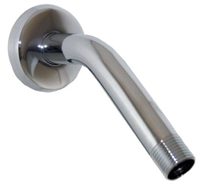 1/2-Inch Male Pipe Thread x 6-Inch Chrome Shower Arm & Flange With Wall Flange