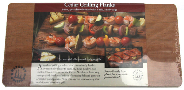 Natures Cuisine Nc004-4 14" X 7" Cedar Grilling Plank 4 Count
