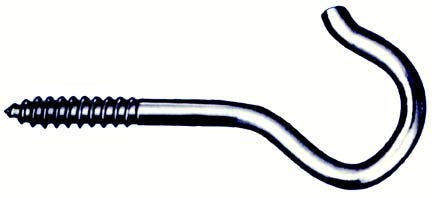 Hindley 10484 1-5/16 Zinc Plated Round End Screw Hook (Pack of 100)