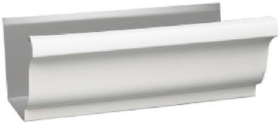 Gutter, White Steel, 4-In. x 10-Ft. (Pack of 10)