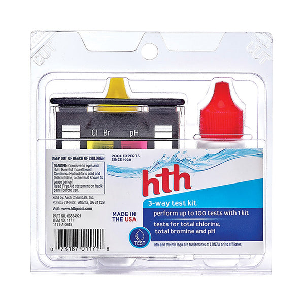 Kit de prueba de tres vías hth 0,75 oz (paquete de 6)