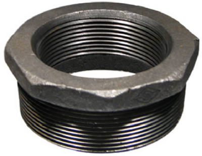Accesorio de tubería negro, buje hexagonal, accesorio de hierro maleable, 3 x 2 pulg.