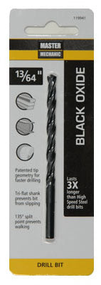 Drill Bit, Black Oxide, 13/64 x 3-5/8-In.