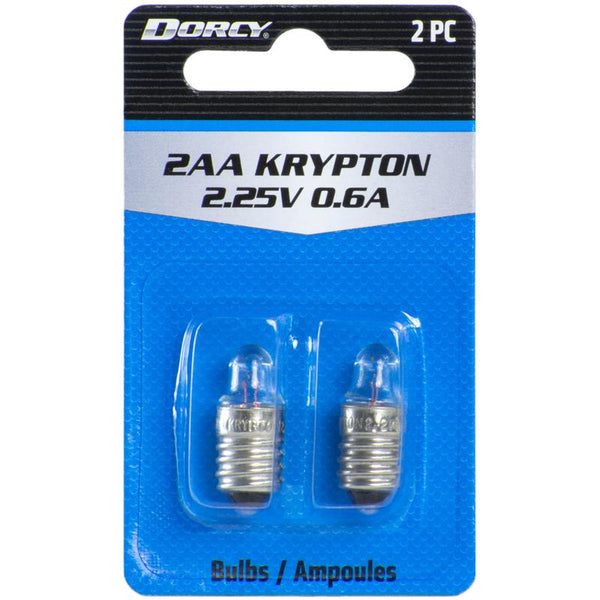 Dorcy 2AA Krypton Flashlight Bulb 6 volt Screw Base (Pack of 12)