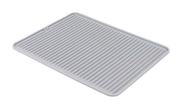 Tapete de secado de silicona gris InterDesign Lineo de 12-1/2 pulg. de ancho x 16 pulg. de largo