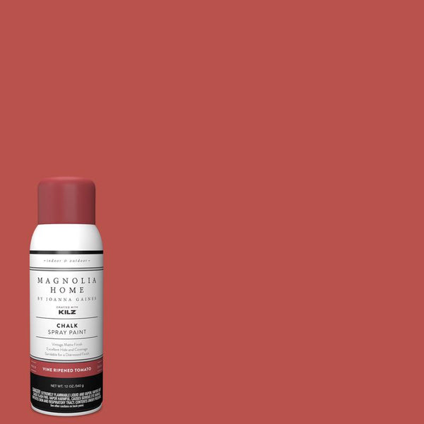 Magnolia Home by Joanna Gaines KILZ Matte Vine Ripened Tomato Sprayable Chalk Paint 12 oz. (Pack of 6)