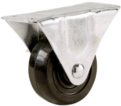 Rubber Wheel, Rigid Plate Caster, 2-1/2-In.