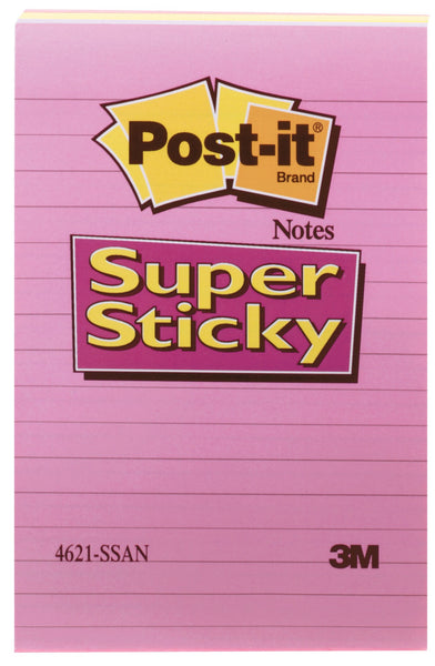 Notas adhesivas superadhesivas Post-It con líneas 4621-Ssan
