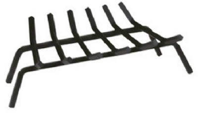 Wrought Iron Fireplace Grate, Black, 27-In.