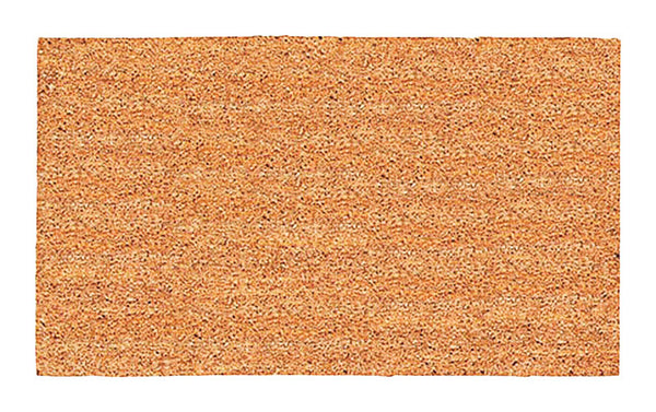 Tapete de fibra de coco color canela, 24 x 36 pulgadas