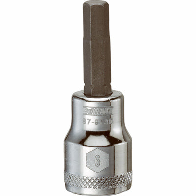 Dado hexagonal métrico DeWalt de 6 mm x 3/8 pulg., 1 pieza