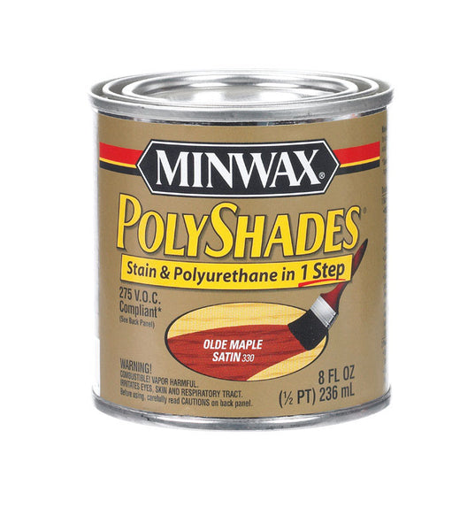 Tinte y acabado de poliuretano Minwax, arce antiguo satinado, 1/2 punto