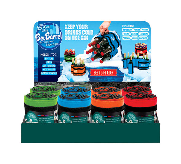 Just For Laughs BevBarrel 7 Slot Beverage Holder/Carrier Neoprene (Pack of 12)