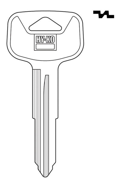 Llave tradicional Hy-Ko para automóvil en blanco de doble cara para Toyota (paquete de 10)