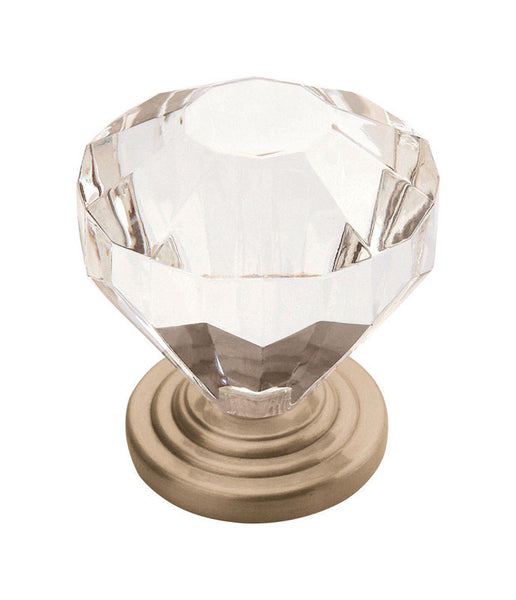 Amerock Traditional Classics Cabinet Knob 1-1/4 in. D 1-3/8 in. Satin Nickel 1 pk