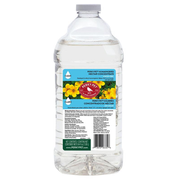Concentrado de néctar para colibríes Perky-Pet con sacarosa, 64 oz (paquete de 6)