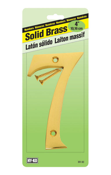 NÚMERO DE CASA "7" LATÓN ACERO INOXIDABLE