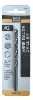 #2 3-7/8-In. Wire-Gauge Drill Bit, Black Oxide