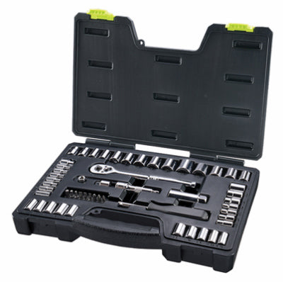 Mechanic's Tool Set, SAE & Metric, 1/4 x 3/8-In. Drive, 54-Pc.