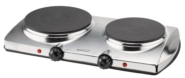 Brentwood Ts-372 18.5" X 11" X 3.75" Chrome Double Electric Hot Plate