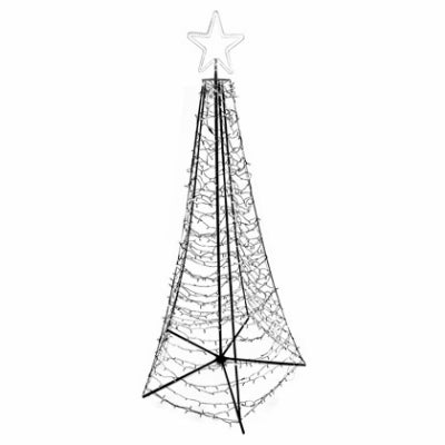 Starry Spire LED Tree, 550 Twinkling Pure White LED Lights, 3mm, 7-1/2-Ft.