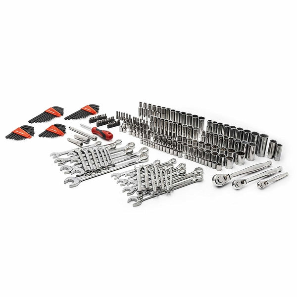 Crescent 1/4, 3/8 and 1/2 in. drive Metric and SAE 6 and 12 Point Mechanic's Tool Set 230 pc.
