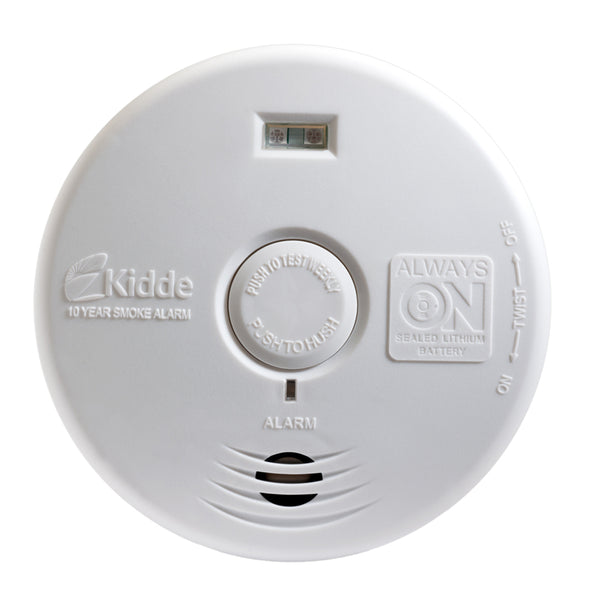 Kidde Worry-Free Battery-Powered Photoelectric Smoke Detector 1 pk