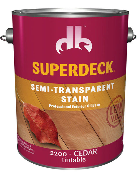 Fórmula de aceite para tinte Superdeck para exteriores, cedro, semitransparente, 1 galón, COV (caja de 4)