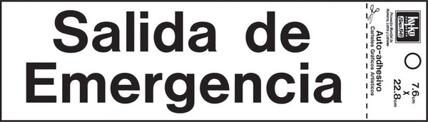 Hy-Ko Spanish White Informational Sign 3 in. H x 9 in. W (Pack of 10)